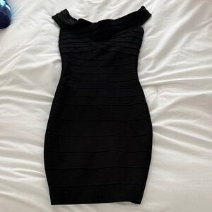 Katie J NYC girls Elegant Black Off-Shoulder Dress